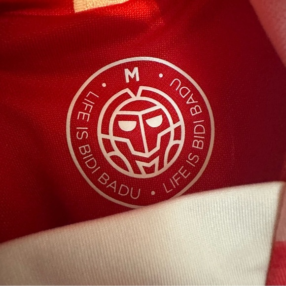 Bidi Badu Tennis Dress Mini Athletic Sporty Red Pink Pleated Summer Size Medium - Picture 5 of 7